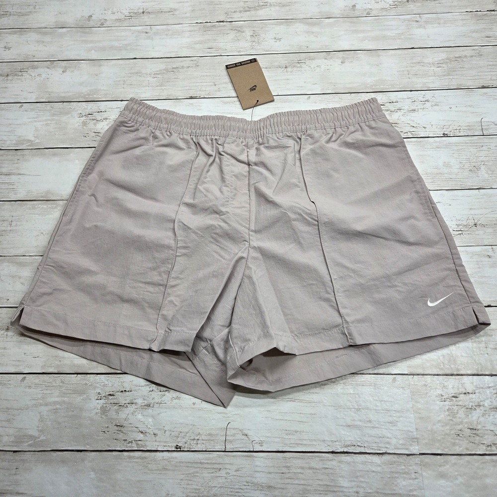 Nike Sportswear Woven Shorts Mid Rise Women L Mauve FV6622-019